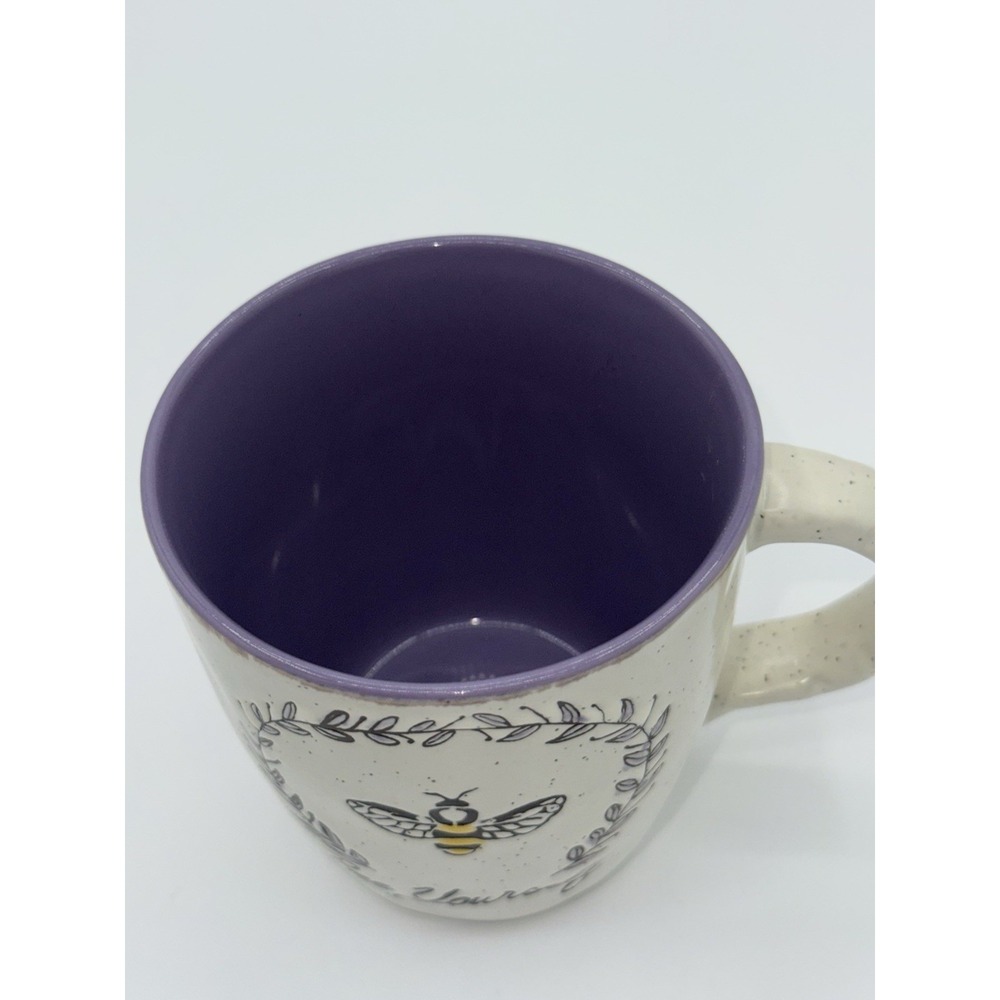 Bee Yourself Bumble Queen Bee Coffee Tea Mug Purple Stoneware‎ Spectrum Designz - Picture 6 of 8